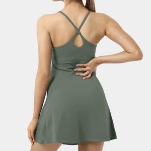 Everyday Cloudful™ Fabric Backless 2-in-1 Flare Workout Dress-Wannabe
